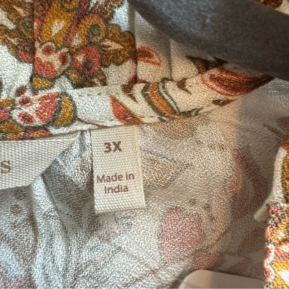 Soft Surroundings Asha Floral Long Sleeve Top - Picture 9 of 9